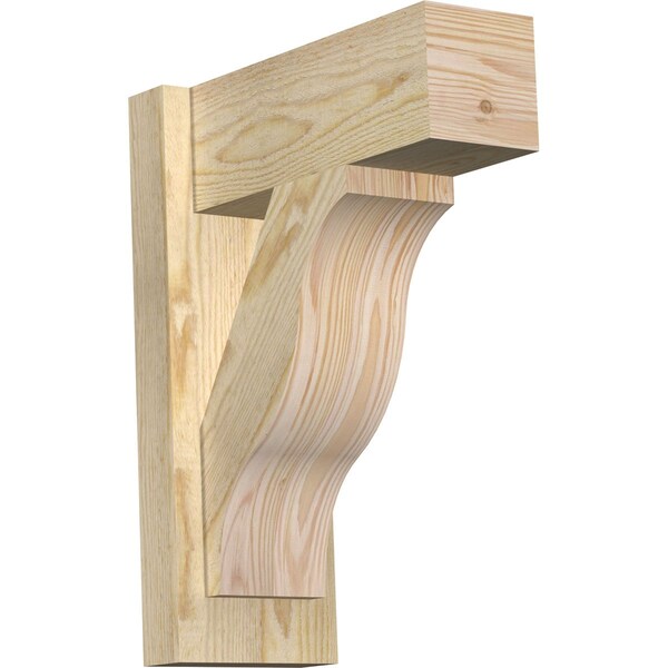 Ekena Millwork Funston Block Rough Sawn Outlooker, Douglas Fir, 6"W x 14"D x 18"H OUT06X14X18FST05RDF - main